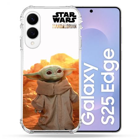 Coque Renforcée Pour Samsung Galaxy S25 EDGE Star Wars - Yoda bebe soleil