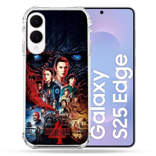 Coque Renforcée Pour Samsung Galaxy S25 EDGE Stranger Things Affiche 4