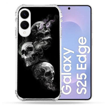 Coque Renforcée Pour Samsung Galaxy S25 EDGE Tete de Mort Triple