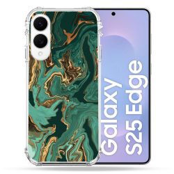 Coque Renforcée Pour Samsung Galaxy S25 EDGE Texture Marbre Vert