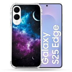 Coque Renforcée Pour Samsung Galaxy S25 EDGE Univers Bleu Violet