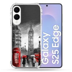 Coque Renforcée Pour Samsung Galaxy S25 EDGE Voyage Angleterre Londres Vintage