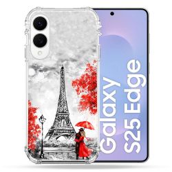 Coque Renforcée Pour Samsung Galaxy S25 EDGE Voyage France Paris Rouge