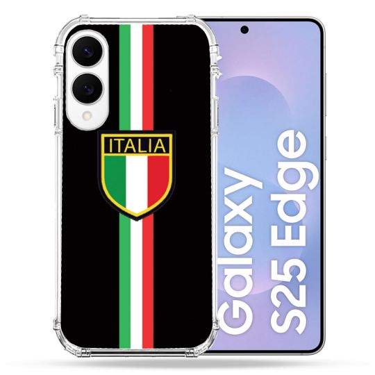 Coque Renforcée Pour Samsung Galaxy S25 EDGE Voyage Italie 3 Noir