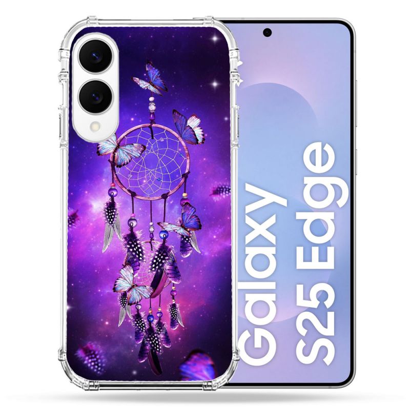 Coque Renforcée Pour Samsung Galaxy S25 EDGE Zen Attrape Reve Papillon