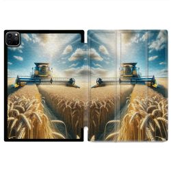 Coque Renforcée Pour Ipad Pro 11 M4 2024 Agriculture Moissonneuse Blé