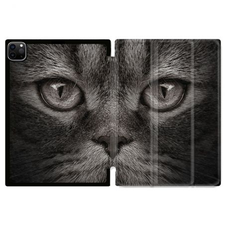 Coque Renforcée Pour Ipad Pro 11 M4 2024 Animal Chat Gris