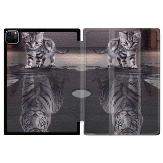 Coque Renforcée Pour Ipad Pro 11 M4 2024 Animal Chat Reflet