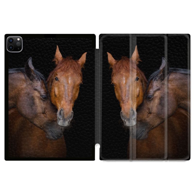 Coque Renforcée Pour Ipad Pro 11 M4 2024 Animal Cheval Marron
