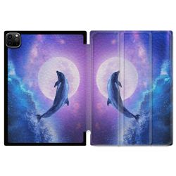 Coque Renforcée Pour Ipad Pro 11 M4 2024 Animal Dauphin Vague