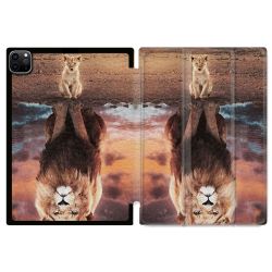 Coque Renforcée Pour Ipad Pro 11 M4 2024 Animal Lion Reflet