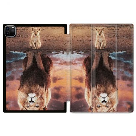 Coque Renforcée Pour Ipad Pro 11 M4 2024 Animal Lion Reflet