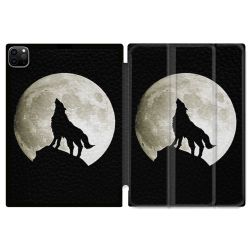 Coque Renforcée Pour Ipad Pro 11 M4 2024 Animal Loup Noir