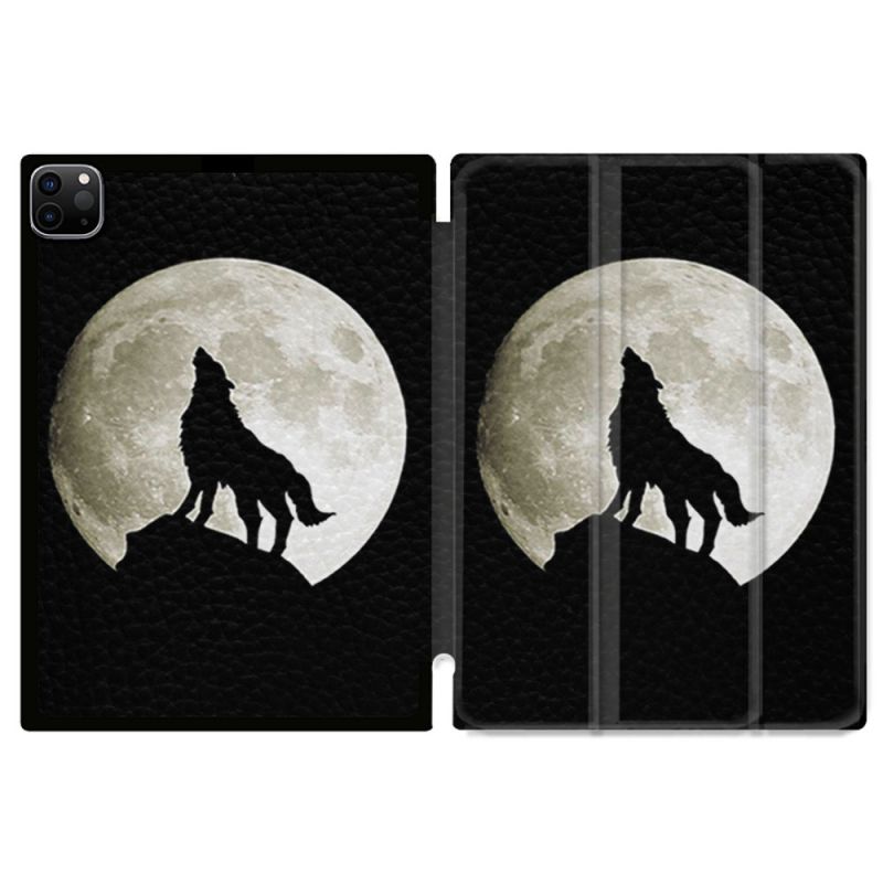 Coque Renforcée Pour Ipad Pro 11 M4 2024 Animal Loup Noir