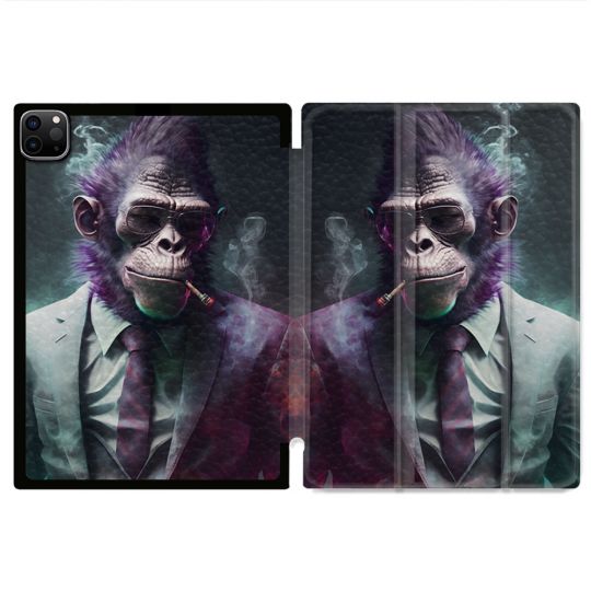 Coque Renforcée Pour Ipad Pro 11 M4 2024 Animal Singe Business