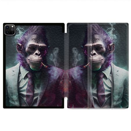 Coque Renforcée Pour Ipad Pro 11 M4 2024 Animal Singe Business