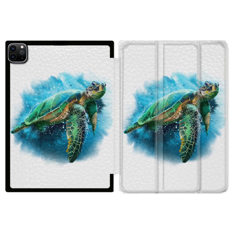 Coque Renforcée Pour Ipad Pro 11 M4 2024 Animal Tortue Blanche multicolore