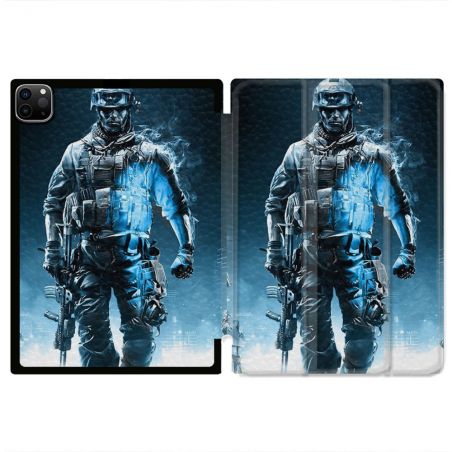 Coque Renforcée Pour Ipad Pro 11 M4 2024 Call Of Duty Guerrier