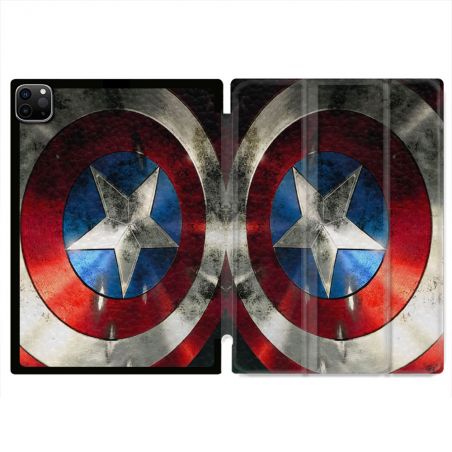 Coque Renforcée Pour Ipad Pro 11 M4 2024 Captain America Bouclier