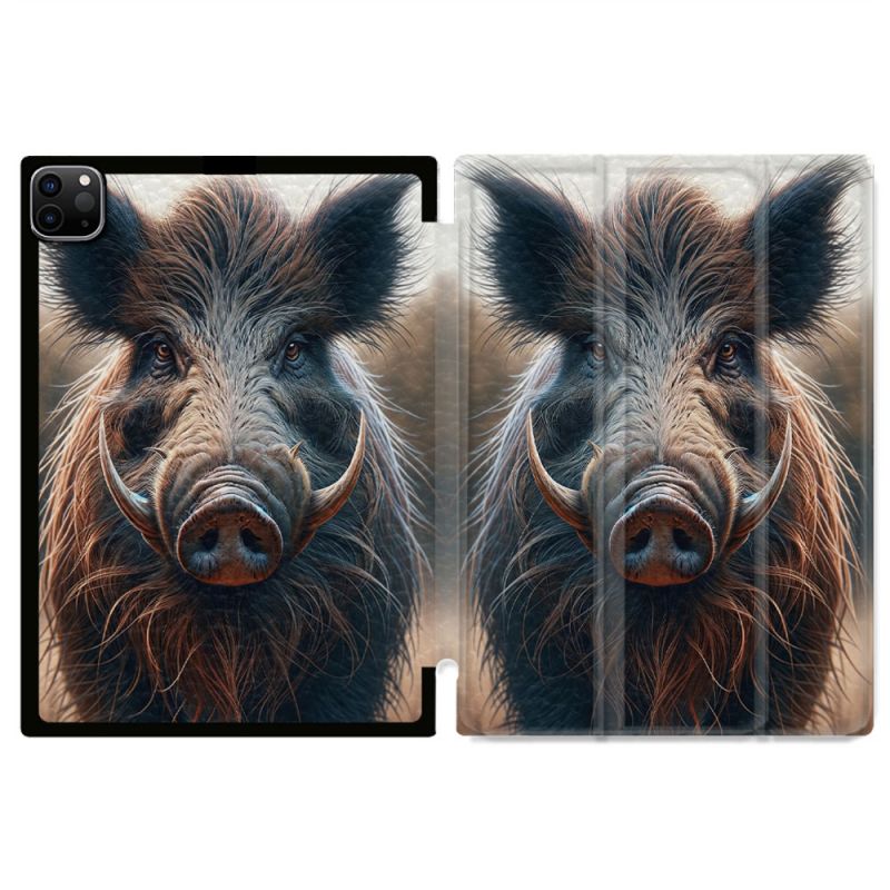 Coque Renforcée Pour Ipad Pro 11 M4 2024 Chasse Sanglier Attaque