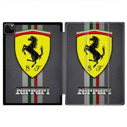 Coque Renforcée Pour Ipad Pro 11 M4 2024 Ferrari Carbone