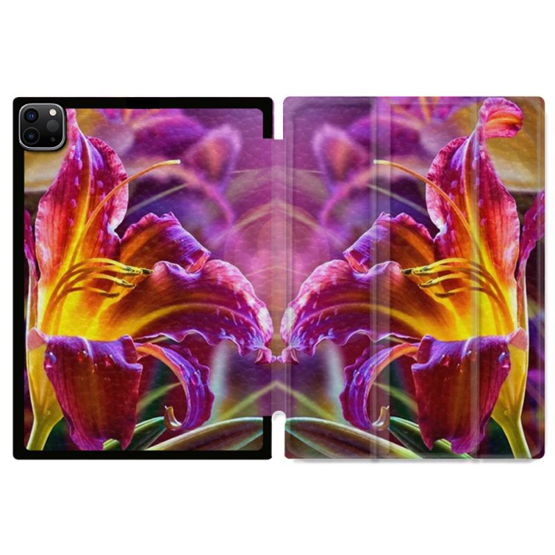 Coque Renforcée Pour Ipad Pro 11 M4 2024 Fleur Lys Color
