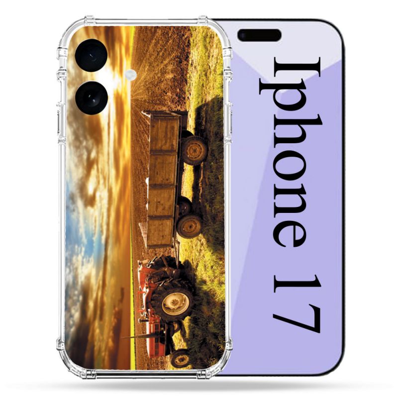 Coque Renforcée Pour Iphone 17 Agriculture Tracteur Color