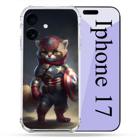 Coque Renforcée Pour Iphone 17 Animal Chat America