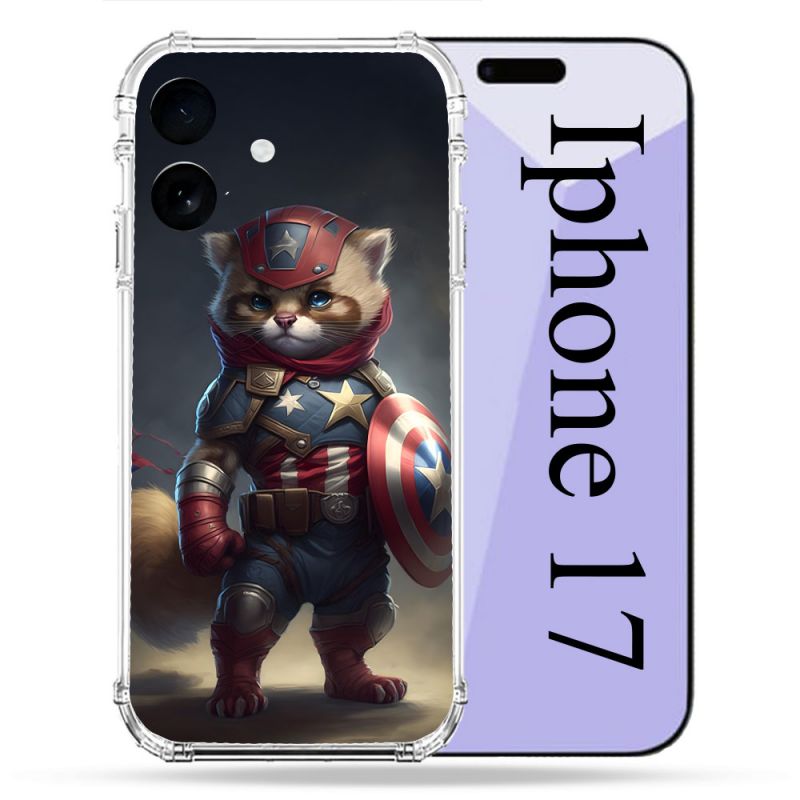 Coque Renforcée Pour Iphone 17 Animal Chat America