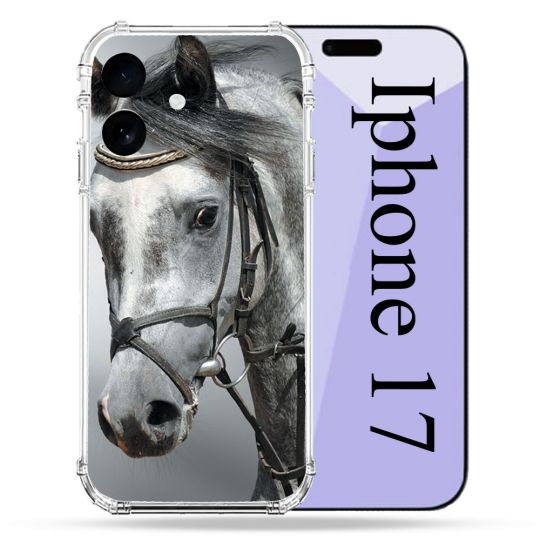 Coque Renforcée Pour Iphone 17 Animal Cheval Blanc