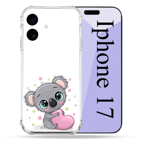 Coque Renforcée Pour Iphone 17 Animal Koala Cœur
