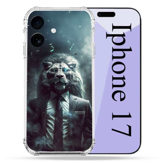 Coque Renforcée Pour Iphone 17 Animal Lion Business