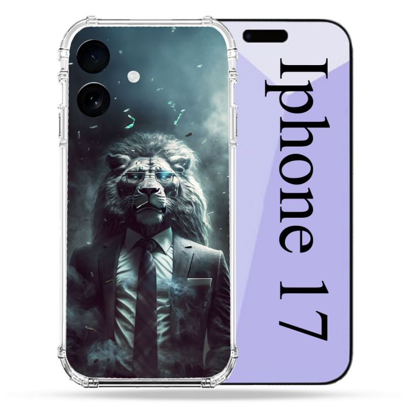 Coque Renforcée Pour Iphone 17 Animal Lion Business