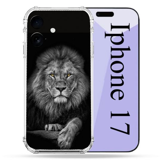 Coque Renforcée Pour Iphone 17 Animal Lion Majestueux