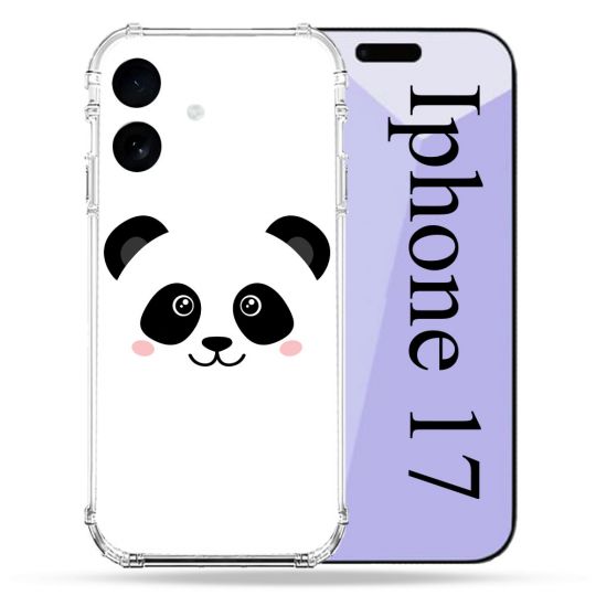 Coque Renforcée Pour Iphone 17 Animal Panda Blanc