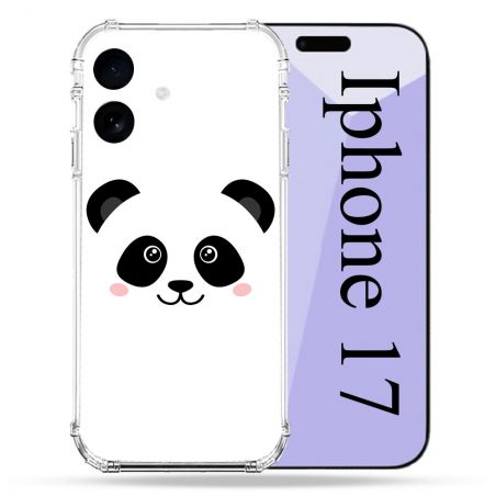 Coque Renforcée Pour Iphone 17 Animal Panda Blanc