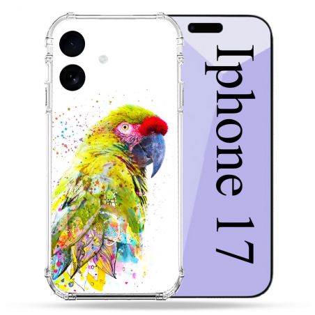 Coque Renforcée Pour Iphone 17 Animal Perroquet Jaune