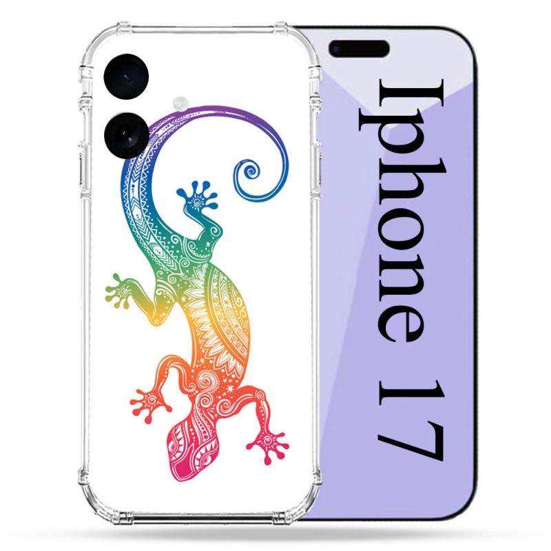 Coque Renforcée Pour Iphone 17 Animal Salamandre Color