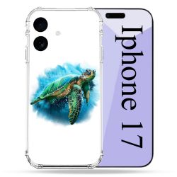 Coque Renforcée Pour Iphone 17 Animal Tortue Blanche multicolore