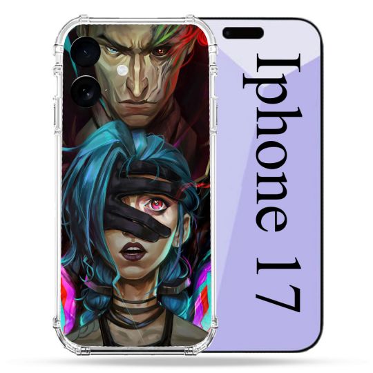Coque Renforcée Pour Iphone 17 Arcane Jinx Bleu