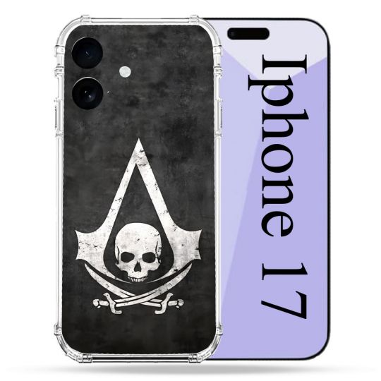 Coque Renforcée Pour Iphone 17 Assassin Creed Tete Mort