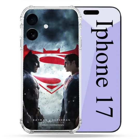 Coque Renforcée Pour Iphone 17 Batman VS Superman