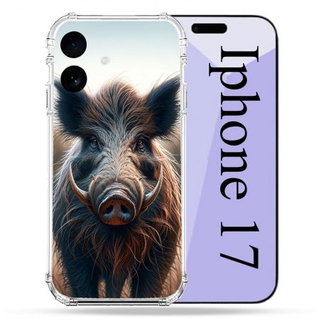 Coque Renforcée Pour Iphone 17 Chasse Sanglier Attaque