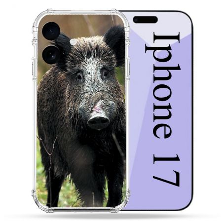 Coque Renforcée Pour Iphone 17 Chasse Sanglier bois