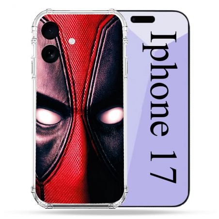 Coque Renforcée Pour Iphone 17 Deadpool Yeux