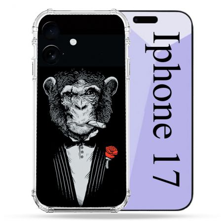 Coque Renforcée Pour Iphone 17 Decale Singe Mafia