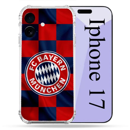 Coque Renforcée Pour Iphone 17 Foot Bayern Munich Carreaux