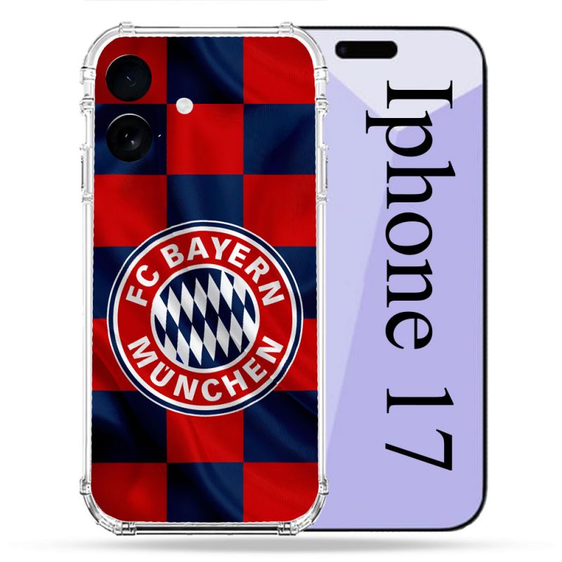 Coque Renforcée Pour Iphone 17 Foot Bayern Munich Carreaux