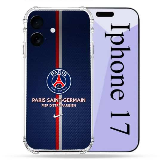 Coque Renforcée Pour Iphone 17 Foot PSG Fier