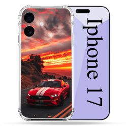 Coque Renforcée Pour Iphone 17 Ford Mustang GT500 Rouge